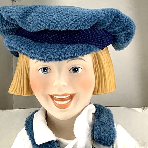 Franklin Mint Dolll Dutch Boy Paint w/Brush & Paint Can 12" w/stand NOS - Picture 2 of 6